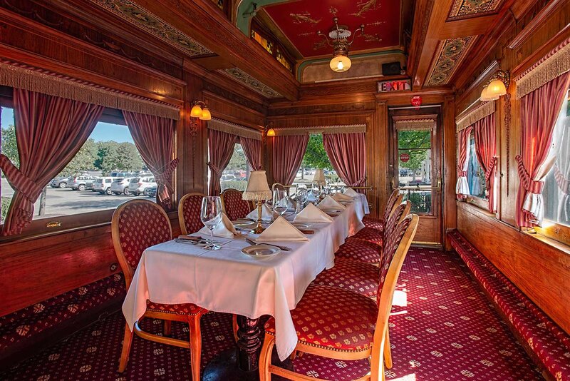 Train car dining room for private dinners